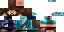 Minecraft skin texture, 64x32 legacy pixels