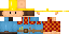 Minecraft skin texture, 64x32 legacy pixels