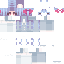 Blue Minecraft skin texture, 64x64 pixels