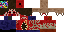 Minecraft skin texture, 64x32 legacy pixels