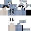 Blue Minecraft skin texture, 64x64 pixels