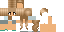 Minecraft skin texture, 64x32 legacy pixels