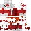 Red Minecraft skin texture, 64x64 pixels