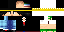 Minecraft skin texture, 64x32 legacy pixels
