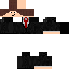 Black Minecraft skin texture, 64x64 pixels