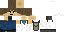 Minecraft skin texture, 64x32 legacy pixels