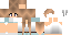 Minecraft skin texture, 64x32 legacy pixels