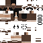 Brown Minecraft skin texture, 64x64 pixels