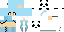 Minecraft skin texture, 64x32 legacy pixels