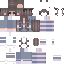 Gray Minecraft skin texture, 64x64 pixels