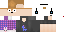 Minecraft skin texture, 64x32 legacy pixels