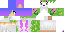 Minecraft skin texture, 64x32 legacy pixels