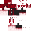 Gray red Minecraft skin texture, 64x64 pixels