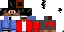 Minecraft skin texture, 64x32 legacy pixels