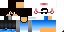 Minecraft skin texture, 64x32 legacy pixels