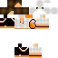 White orange Minecraft skin texture, 64x64 pixels