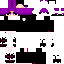 Black Minecraft skin texture, 64x64 pixels