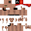 Orange Minecraft skin texture, 64x64 pixels