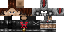Minecraft skin texture, 64x32 legacy pixels