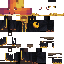 Black Minecraft skin texture, 64x64 pixels