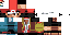 Minecraft skin texture, 64x32 legacy pixels