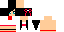 Minecraft skin texture, 64x32 legacy pixels