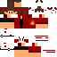 Red Minecraft skin texture, 64x64 pixels