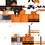 Orange Minecraft skin texture, 64x64 pixels