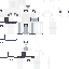 White Minecraft skin texture, 64x64 pixels