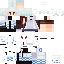 Blue red Minecraft skin texture, 64x64 pixels