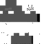 Gray Minecraft skin texture, 64x64 pixels