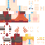 Orange red Minecraft skin texture, 64x64 pixels