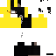 Black yellow Minecraft skin texture, 64x64 pixels