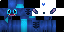 Blue Minecraft skin texture, 64x32 legacy pixels