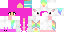 Minecraft skin texture, 64x32 legacy pixels