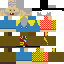 Minecraft skin texture, 64x64 pixels