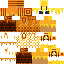 Orange brown Minecraft skin texture, 64x64 pixels