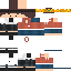 Red blue Minecraft skin texture, 64x64 pixels
