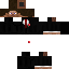 Black Minecraft skin texture, 64x64 pixels