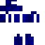 Blue Minecraft skin texture, 64x64 pixels