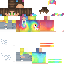 Minecraft skin texture, 64x64 pixels