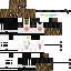 White black Minecraft skin texture, 64x64 pixels