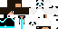 Minecraft skin texture, 64x32 legacy pixels