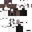Gray Minecraft skin texture, 64x64 pixels