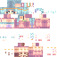 Minecraft skin texture, 64x64 pixels