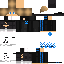 Black Minecraft skin texture, 64x64 pixels