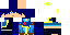 Minecraft skin texture, 64x32 legacy pixels