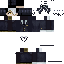 Black blue Minecraft skin texture, 64x64 pixels