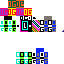 Minecraft skin texture, 64x64 pixels