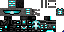 Minecraft skin texture, 64x32 legacy pixels